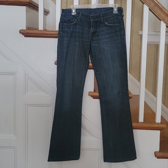 JEANS CITIZEN OF HUMANITY Classic Dark Wash Bootcut Lowrise Size 28 - Picture 1 of 9